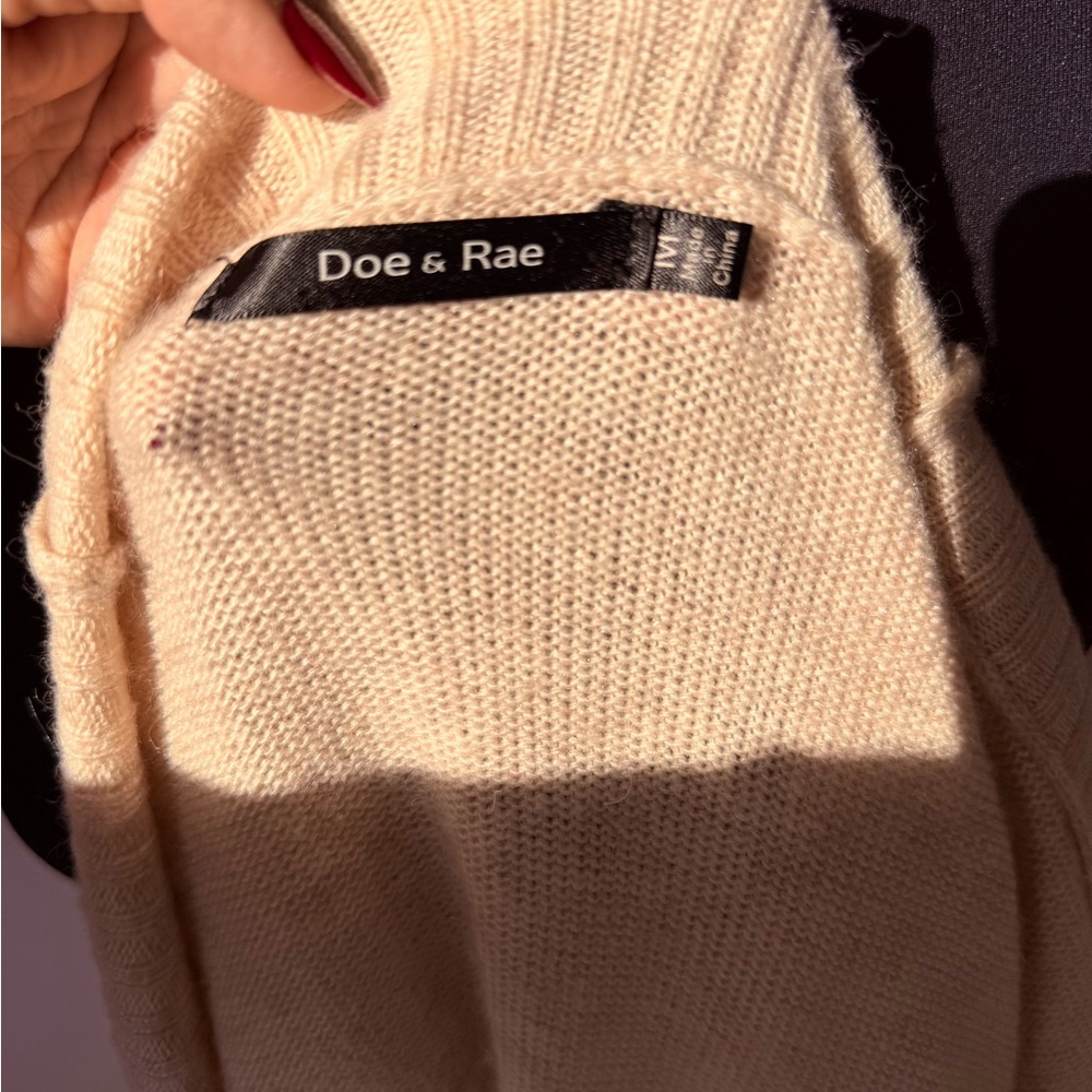 Doe & Rae Cream Open-Front Cardigan - Picture 2 of 4